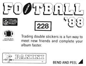 1988 Panini Stickers #228 Ronnie Lott / Joey Browner Back
