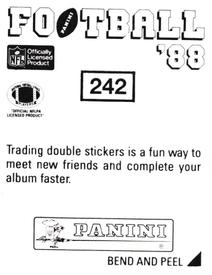 1988 Panini Stickers #242 Chris Miller Back