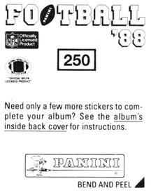 1988 Panini Stickers #250 Jim Covert Back