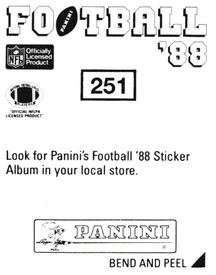 1988 Panini Stickers #251 Richard Dent Back
