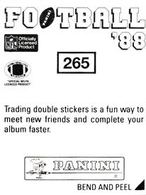 1988 Panini Stickers #265 Doug Cosbie Back
