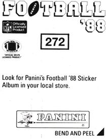1988 Panini Stickers #272 Steve Pelluer Back