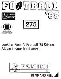 1988 Panini Stickers #275 Randy White Back