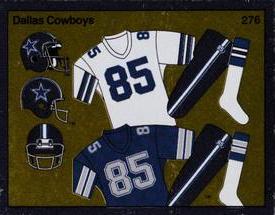1988 Panini Stickers #276 Dallas Cowboys Uniform Front