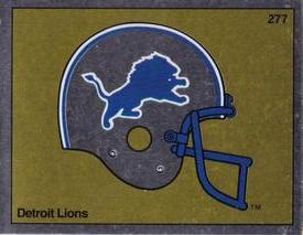 1988 Panini Stickers #277 Detroit Lions Helmet Front
