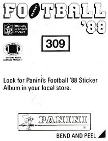 1988 Panini Stickers #309 Jim Collins Back