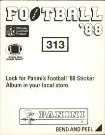 1988 Panini Stickers #313 LeRoy Irvin Back