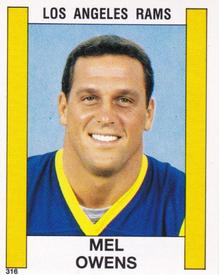 1988 Panini Stickers #316 Mel Owens Front