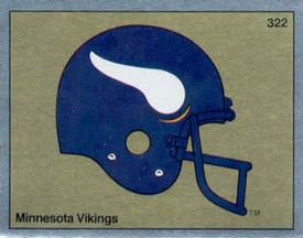 1988 Panini Stickers #322 Minnesota Vikings Helmet Front