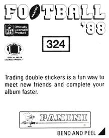 1988 Panini Stickers #324 Joey Browner Back