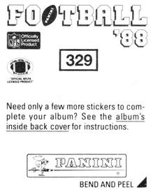 1988 Panini Stickers #329 Tommy Kramer Back