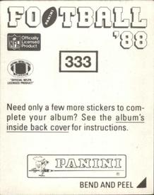 1988 Panini Stickers #333 Scott Studwell Back