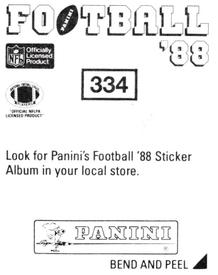 1988 Panini Stickers #334 Wade Wilson Back
