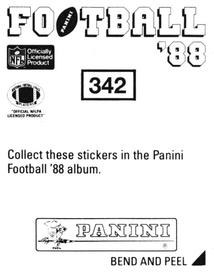 1988 Panini Stickers #342 Bobby Hebert Back