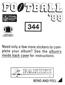 1988 Panini Stickers #344 Rickey Jackson Back