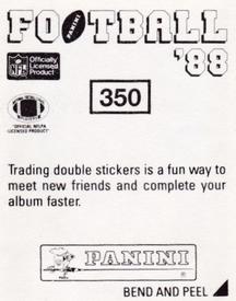 1988 Panini Stickers #350 Dave Waymer Back