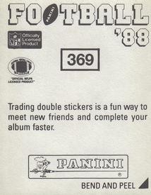 1988 Panini Stickers #369 Jerome Brown Back