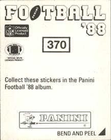 1988 Panini Stickers #370 Keith Byars Back