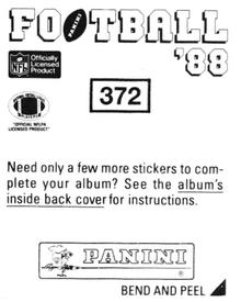 1988 Panini Stickers #372 Terry Hoage Back