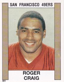 1988 Panini Stickers #401 Roger Craig Front