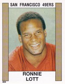 1988 Panini Stickers #404 Ronnie Lott Front