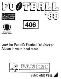 1988 Panini Stickers #406 Joe Montana Back