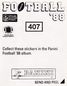 1988 Panini Stickers #407 Tom Rathman Back