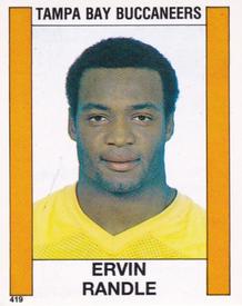 1988 Panini Stickers #419 Ervin Randle Front