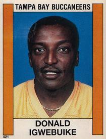1988 Panini Stickers #421 Donald Igwebuike Front