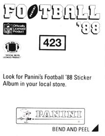 1988 Panini Stickers #423 Jackie Walker Back