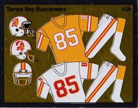 1988 Panini Stickers #426 Tampa Bay Buccaneers Uniform Front