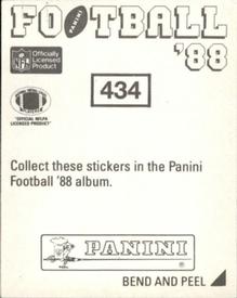 1988 Panini Stickers #434 Art Monk Back
