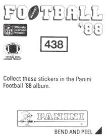 1988 Panini Stickers #438 Alvin Walton Back