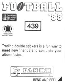 1988 Panini Stickers #439 Barry Wilburn Back