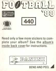 1988 Panini Stickers #440 Doug Williams Back