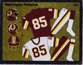1988 Panini Stickers #441 Washington Redskins Uniform Front