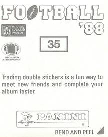 1988 Panini Stickers #35 Hanford Dixon Back