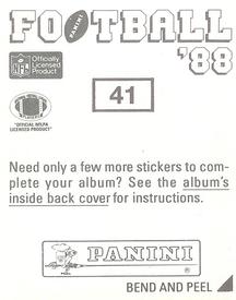 1988 Panini Stickers #41 Clay Matthews Back