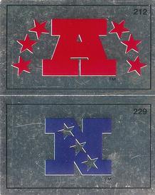 1988 Panini Stickers #212 / 229 AFC Logo / NFC Logo Front