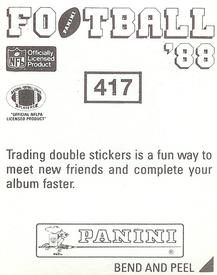 1988 Panini Stickers #417 Rod Jones Back