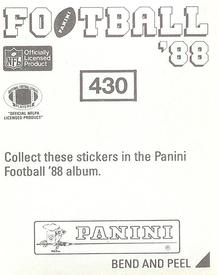1988 Panini Stickers #430 Monte Coleman Back