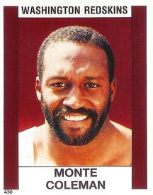 1988 Panini Stickers #430 Monte Coleman Front