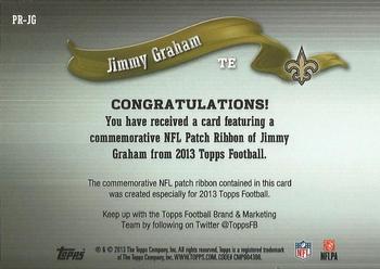 2013 Topps - Ribbons Camo NFL Logo #PR-JG Jimmy Graham Back