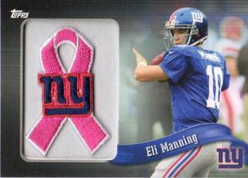 2013 Topps - Ribbons Pink Team Logo #PR-EM Eli Manning Front