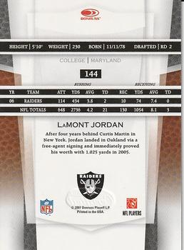 2007 Leaf Certified Materials #144 LaMont Jordan Back