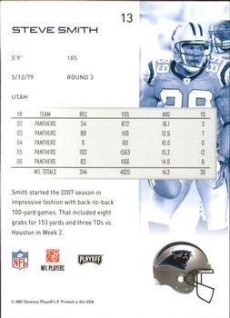 2007 Playoff NFL Playoffs #13 Steve Smith Back