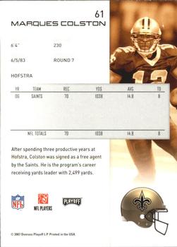 2007 Playoff NFL Playoffs #61 Marques Colston Back