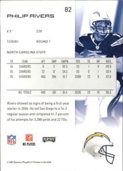 2007 Playoff NFL Playoffs #82 Philip Rivers Back