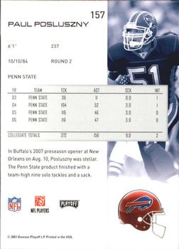 2007 Playoff NFL Playoffs #157 Paul Posluszny Back