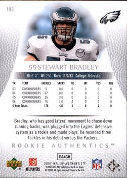 2007 SP Authentic #193 Stewart Bradley Back